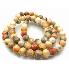 Crazy Lace Agate Round Semi Precious Stones 4mm - 39cm String