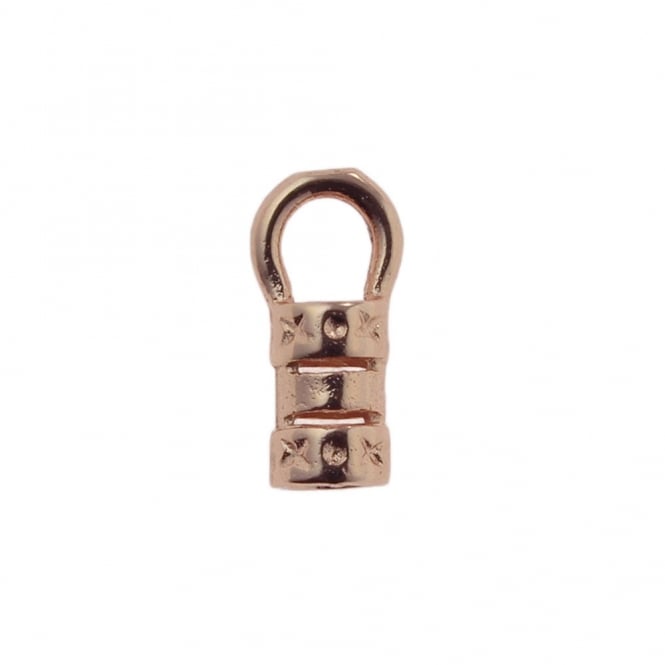 Crimp with Ring 9.5mm Long (with 2.5mm Hole) - Rose Gold Plated - 10pcs
