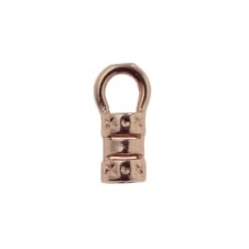 Crimp with Ring 9.5mm Long (with 2.5mm Hole) - Rose Gold Plated - 10pcs