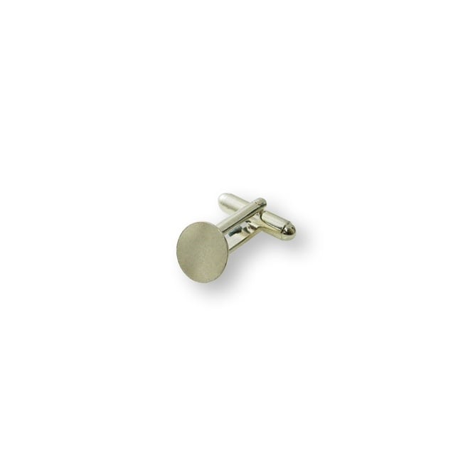 Cufflinks Findings 11mm Pad - Silver Plated - 2pcs