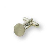 Cufflinks Findings 11mm Pad - Silver Plated - 2pcs