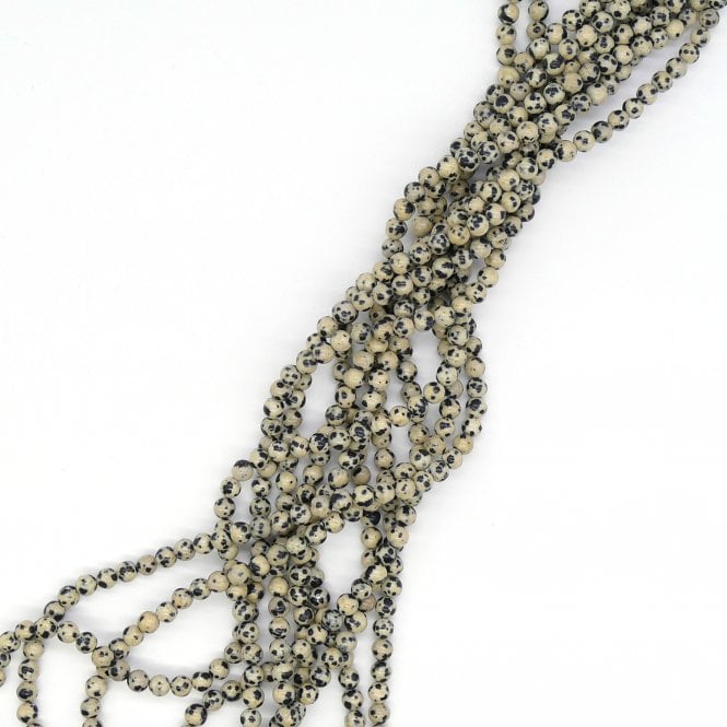 Dalmation Jasper Semi Precious Stones 6mm - 39cm String