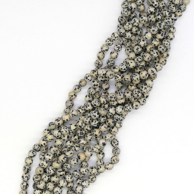 Dalmation Jasper Semi Precious Stones 8mm - 39cm String