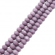 Faceted Glass Rondelle Beads