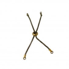 Donut Slider Clasp (Part finished Bracelet Component) - Antique Brass Plated - 1pk