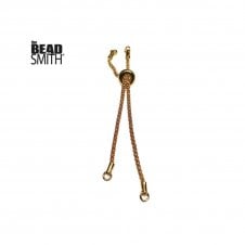 Donut Slider Clasp (Part finished Bracelet Component) - Gold Plated - 1pk