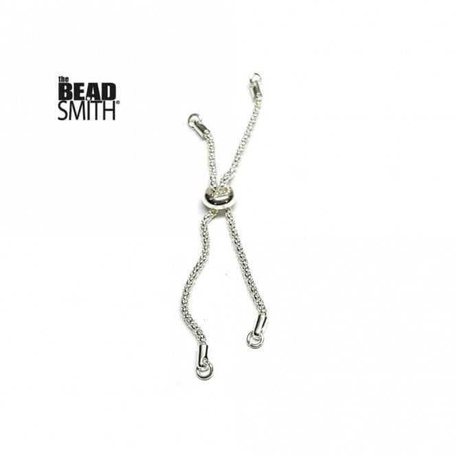 Donut Slider Clasp (Part Finished Bracelet Component) - Silver Plated - 1pk