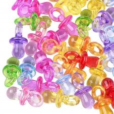 Dummy Pendant Mix 30x15mm - Transp/Multi - 10pcs 