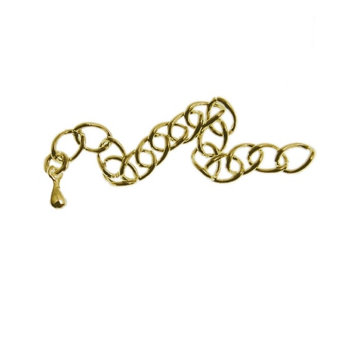 Extension Chain with Tear Drop - Gold Plated - 5pcs