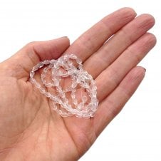 Faceted Glass Drop 5x3mm - Crystal - 1 String (96 beads)