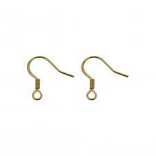 French Earring Hooks 17x18mm - Gold Plated - 50pcs