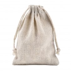 Gift Bag w/Drawstring  14x10cm Burlap - Wheat - 2pcs