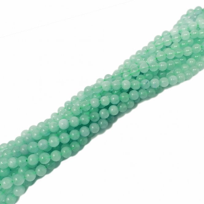 Green Aventurine Round Semi Precious Stones 4mm - 39cm String