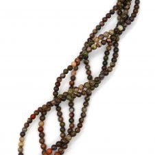 Green Remorest Agate Plain Round 4mm - 1 String (approx 98 beads)