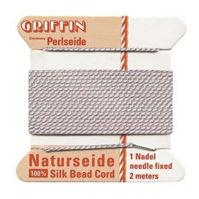  Silk Bead Cord - No 4 (0.6mm) - Light Pink - 2 metres