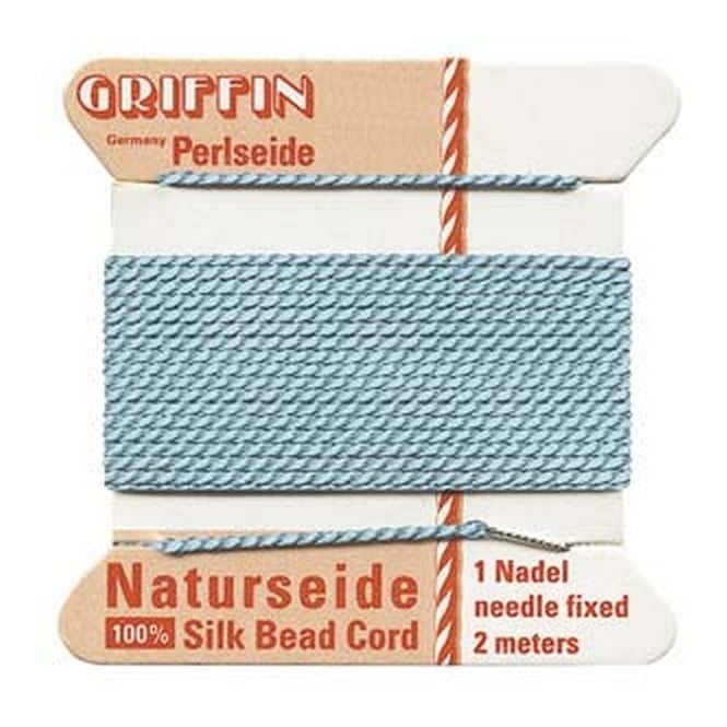  Silk Bead Cord - No 4 (0.6mm) - Turquoise - 2 metres