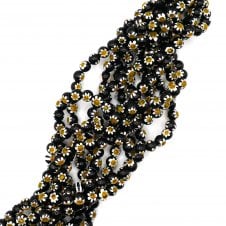 Handmade Glass Millefiori Round Flower Beads 8mm - 36cm String (Approx. 46 Beads)