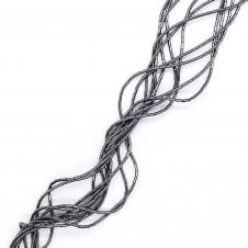 Hematite Black Tube Semi Precious Stones 2x4mm - 38cm String