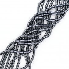Hematite Black Tube Semi Precious Stones 6x8mm - 38cm String