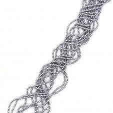 Hematite Faceted Rondelle Semi Precious Stones 2x3mm - Silver - 38cm String