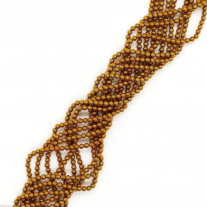Hematite Golden Round Semi Precious Stones 4mm - 38cm String