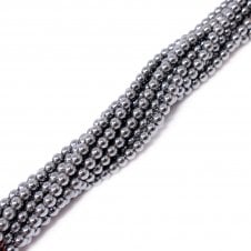 Hematite Round Semi Precious Stones 4mm - 39cm String