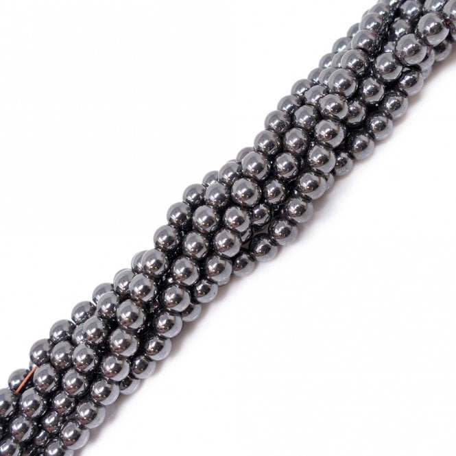 Hematite Round Semi Precious Stones 6mm - 39cm String