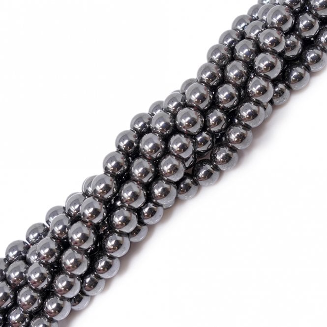 Hematite Round Semi Precious Stones 8mm - 39cm String
