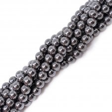 Hematite Round Semi Precious Stones 8mm - 39cm String