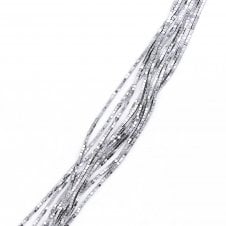 Hematite Silver Cubes Semi Precious Stones 2mm - 38cm String