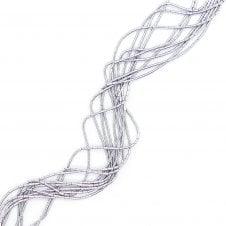 Hematite Silver Tube Semi Precious Stones 2x4mm - 38cm String