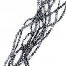 Hematite Star Semi Precious Stones 4mm - Silver  - 38cm String