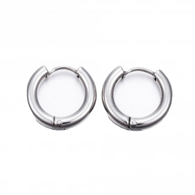 Huggie Hoop Earrings 14mm (3mm Gauge) - 304 Stainless Steel - 1 pair