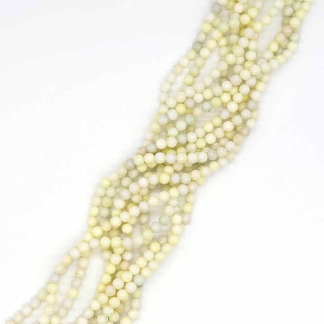 Ivory Jade Semi Precious Stones 6mm - 39cm String