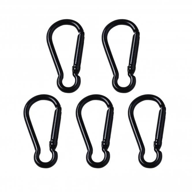 Key Clasp / Aluminium Rock Climbing Style 46x22mm - Black - 5pc