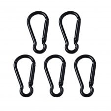 Key Clasp / Aluminium Rock Climbing Style 46x22mm - Black - 5pc