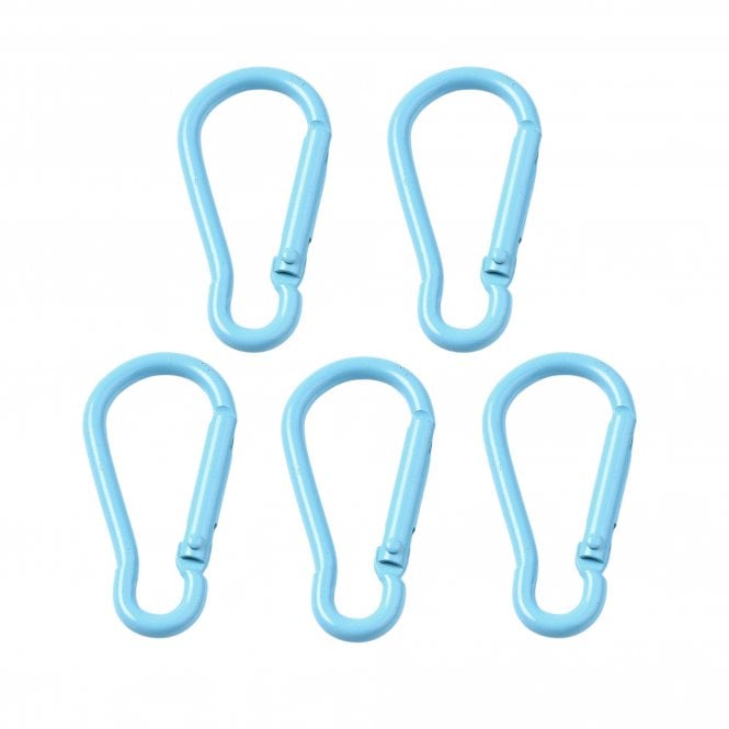 Key Clasp / Aluminium Rock Climbing Style 46x22mm - Blue - 5pc