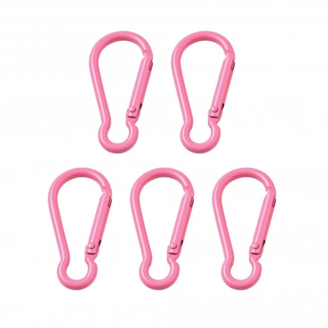 Key Clasp / Aluminium Rock Climbing Style 46x22mm - Pink - 5pc