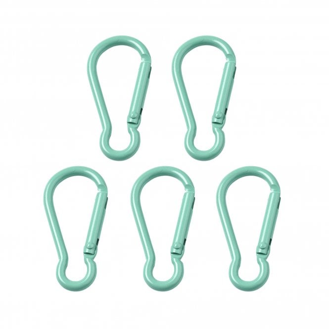 Key Clasp / Aluminium Rock Climbing Style 46x22mm - Turquoise - 5pc