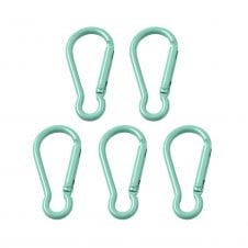 Key Clasp / Aluminium Rock Climbing Style 46x22mm - Turquoise - 5pc