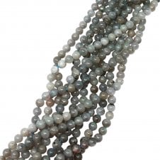 Labradorite Round Semi Precious Stones 4mm - 39cm String