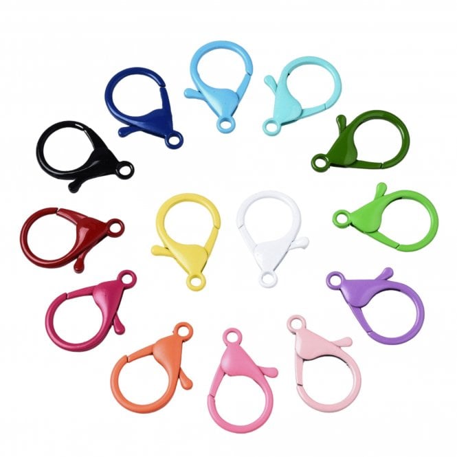 Large Lobster Clasp Metal 35mm - Multi - 10pcs