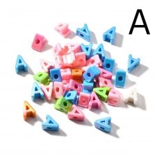 Letter Beads 'A' Extra Large 20mm - UV Iridescent - 2pcs