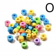 Letter Beads 'O' Extra Large 20mm - UV Iridescent - 2pcs