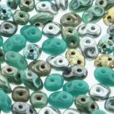 Matubo SuperDuo Czech Beads 2.5x5mm - African Turquoise - 10g