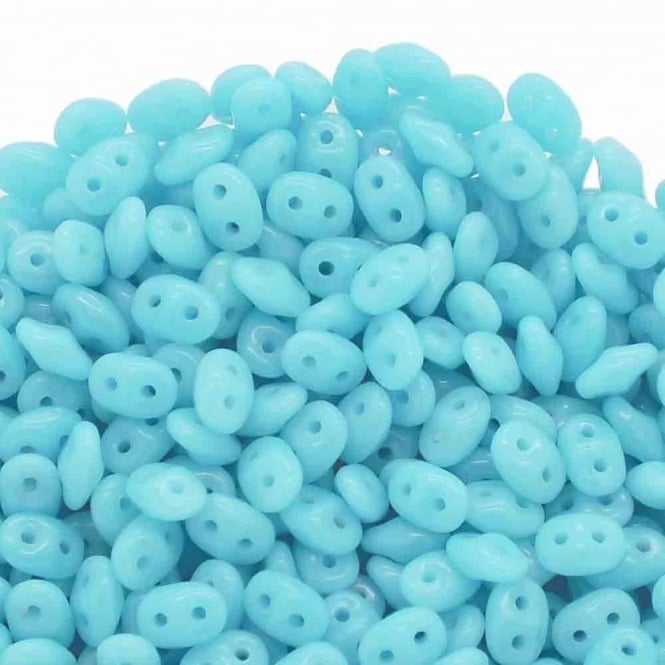Matubo SuperDuo Czech Beads 2.5x5mm - Blue Turquoise - 10g