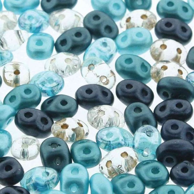 Matubo SuperDuo Czech Beads 2.5x5mm - Caribbean Seas - 10g