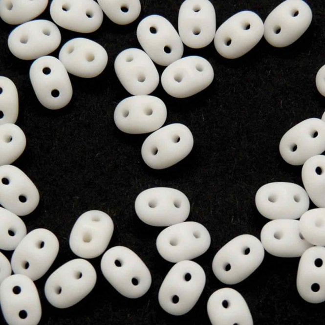 Matubo SuperDuo Czech Beads 2.5x5mm - Chalk Matte - 10g