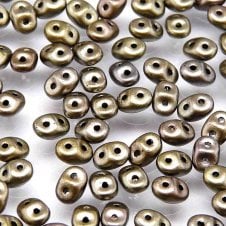 Matubo SuperDuo Czech Beads 2.5x5mm - Crystal Grey Rainbow - 10g