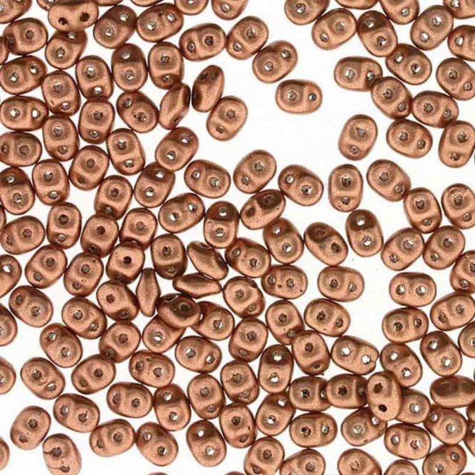 Matubo SuperDuo Czech Beads 2.5x5mm - Crystal Vintage Copper - 10g